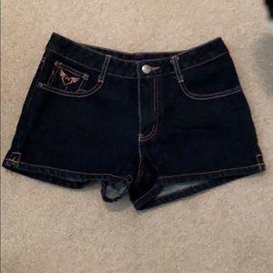 Girls Dark Denim Shorts